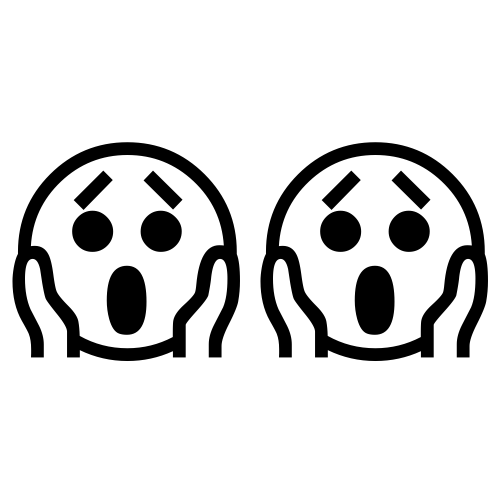 😱😱 Emoji Domain black and white Symbola rendering